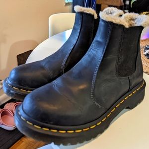 Dr martens 2976 leonore faux fur Chelsea boots